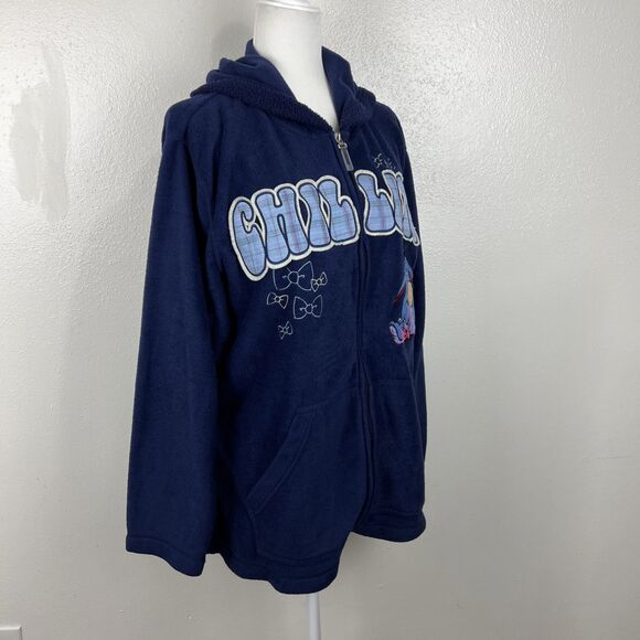 Vintage Wonderful World of Disney Sweater Women's Plus 2X Blue Eeyore Fleece Zip - Picture 3 of 13